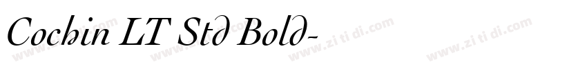 Cochin LT Std Bold字体转换